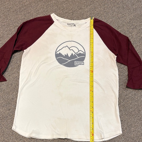 Burton Maroon and Cream Baseball Tee - Picture 5 of 7